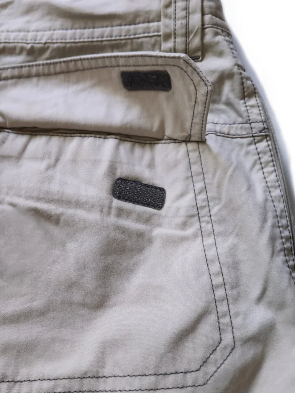NEW Old Navy Vintage Y2K Wide Leg Beige Cargo Pants Zip Off Boys 14 Skater 90s